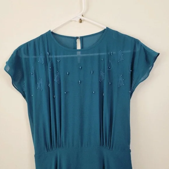 Modcloth Geode Teal Jewel Maxi Dress - Picture 2 of 6